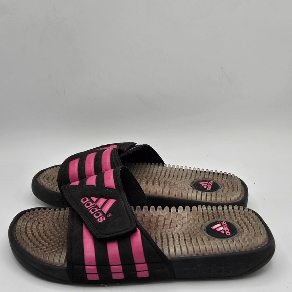 Adidas adissage hot pink and black slipon slide sandals size 4 - Picture 11 of 15